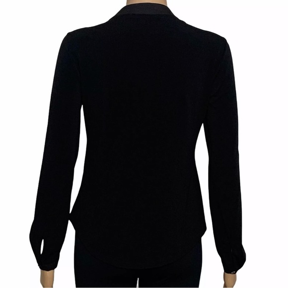 My Colection top Woman’s petite PS Long Sleeve  Embroidered  With sequin black - Picture 4 of 9